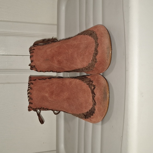 Latigo "Gala" suede moccasins slip-on booties - 9 - red clay/brown - Picture 2 of 9